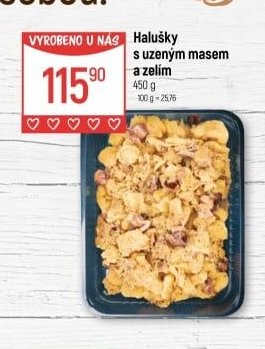 Halušky s uzeným masem a zelím