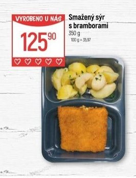 Smažený sýr s bramborami