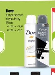 Dove antiperspirant