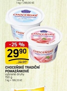 CHOCEŇSKÉ TRADIČNÍ POMAZÁNKOVÉ