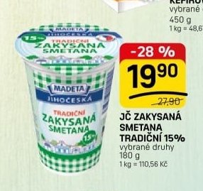 JČ Zakysaná smetana tradiční