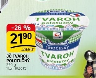 JČ Tvaroh polotučný