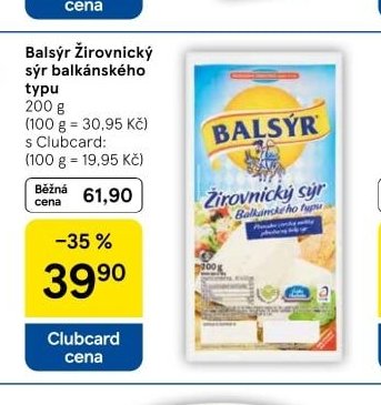 Balsýr Žirovnický sýr balkánského typu