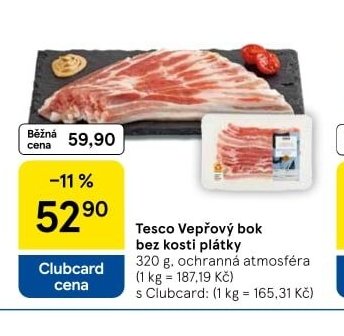 Tesco Vepřový bok bez kosti plátky