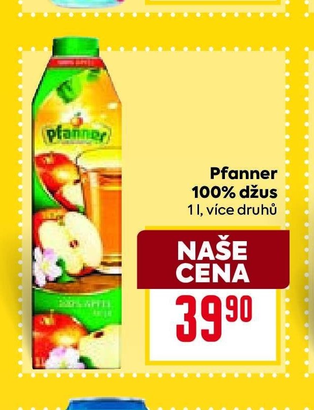 Pfanner 100% džus 1 l