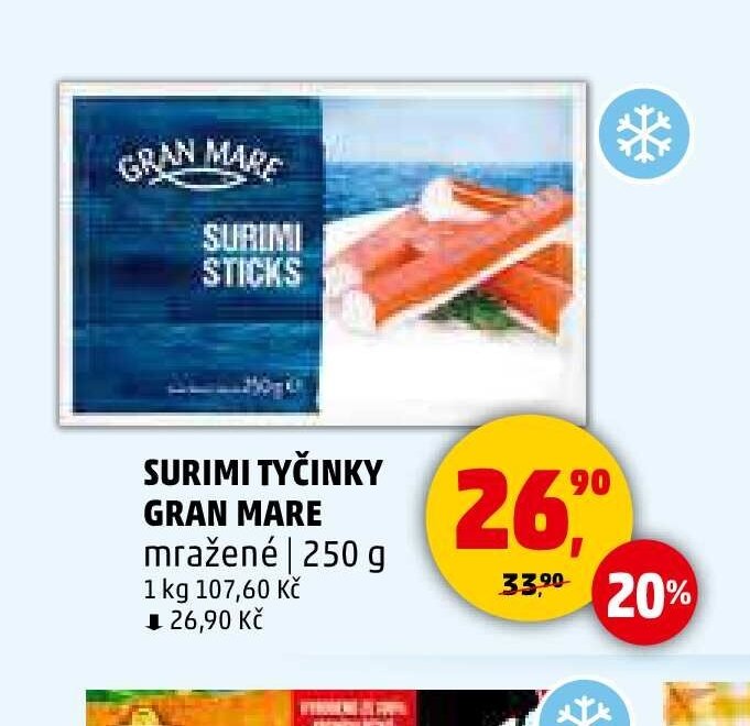 SURIMI TYČINKY GRAN MARE mražené 250 g
