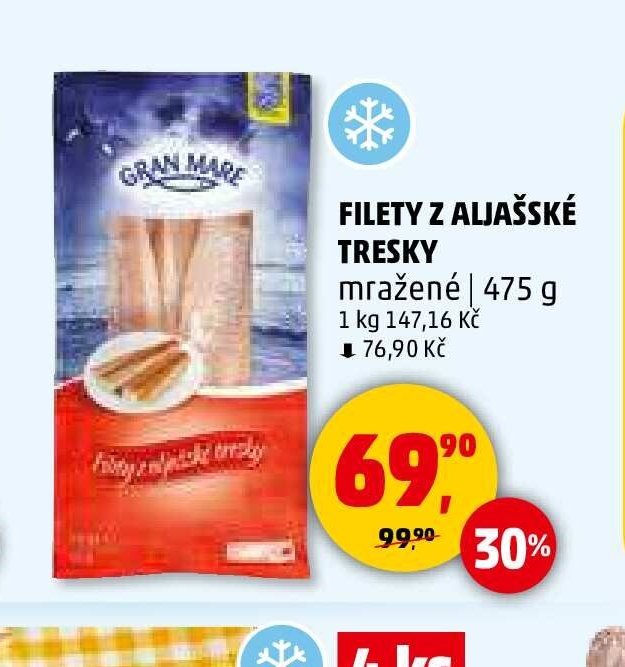 FILETY Z ALJAŠSKÉ TRESKY mražené 475 g