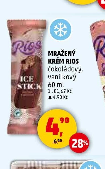 MRAŽENÝ KRÉM RIOS čokoládový, vanilkový 60 ml