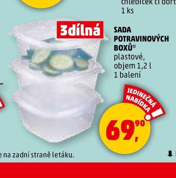 SADA POTRAVINOVÝCH BOXŮ