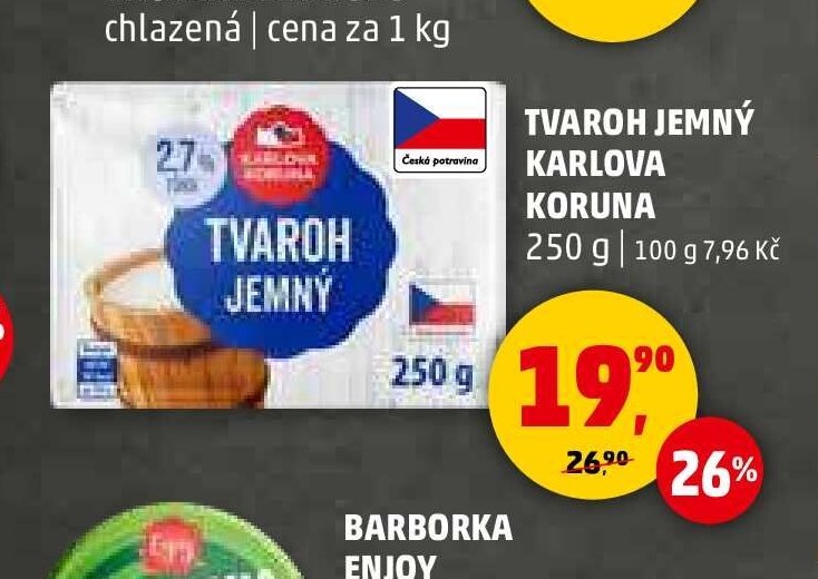TVAROH JEMNÝ KARLOVA KORUNA