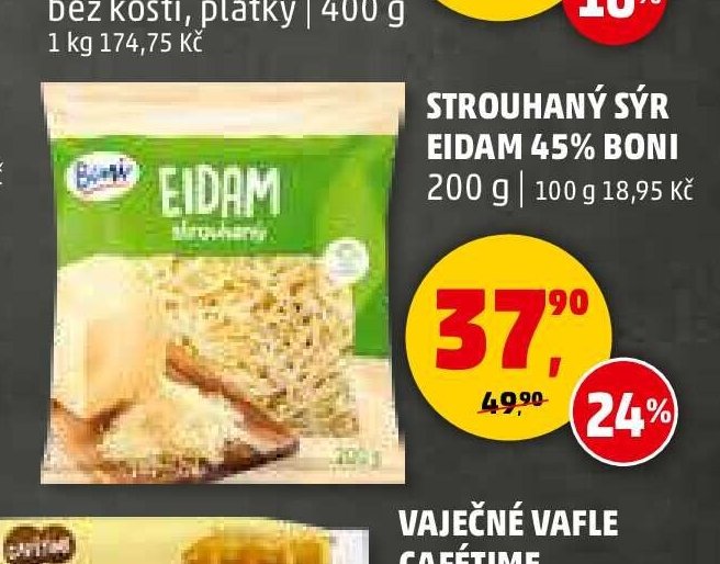 STROUHANÝ SÝR EIDAM 45% BONI