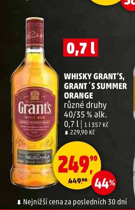 WHISKY GRANT'S, GRANT'S SUMMER ORANGE