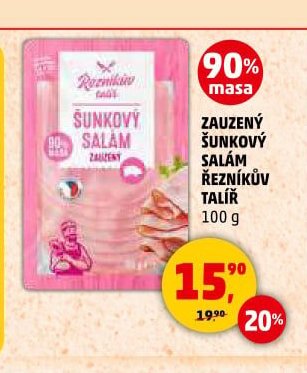 ŠUNKOVÝ SALÁM ZAUZENÝ ŘEZNÍKŮV TALÍŘ 100 g