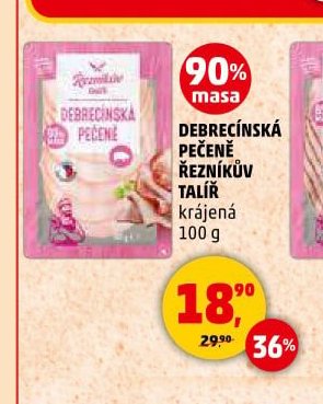 DEBRECÍNSKÁ PEČENĚ ŘEZNÍKŮV TALÍŘ krájená 100 g