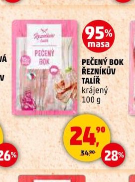 PEČENÝ BOK ŘEZNÍKŮV TALÍŘ krájený 100 g