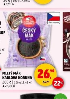 MLETÝ MÁK KARLOVA KORUNA