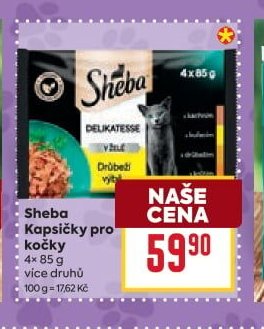 Sheba kapsičky pro kočky 4x 85 g