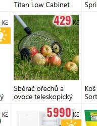 Sběrač ořechů a ovoce teleskopický