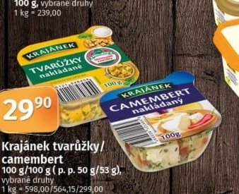 Krajánek tvarůžky / camembert