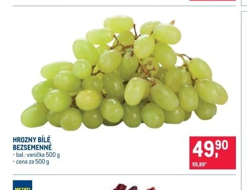 HROZNY BÍLÉ BEZSEMENNÉ
