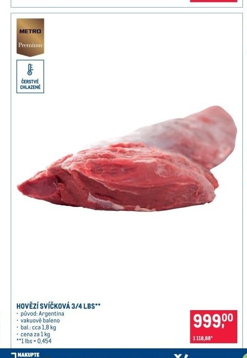 HOVĚZÍ SVÍČKOVÁ 3/4 LBS - Makro akcniletaky.com