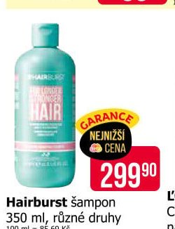 Hairburst šampon 350 ml, různé druhy