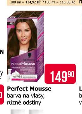 Perfect Mousse barva na vlasy, různé odstíny