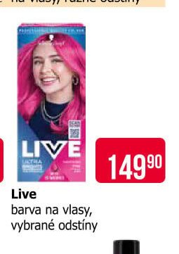Live barva na vlasy, vybrané odstíny