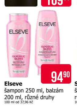 Elseve šampon 250 ml, balzám 200 ml, různé druhy