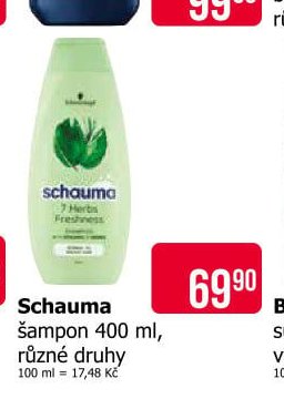 Schauma šampon 400 ml, různé druhy