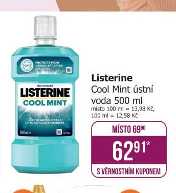 Listerine Cool Mint ústní voda 500 ml