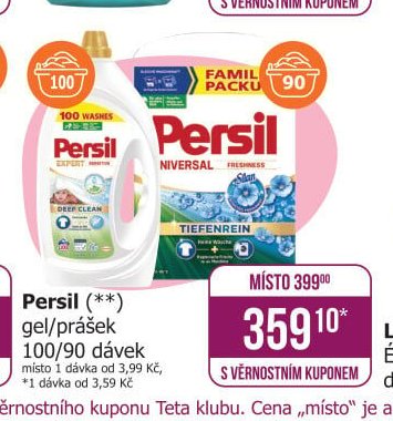 Persil gel/prášek 100/90 dávek