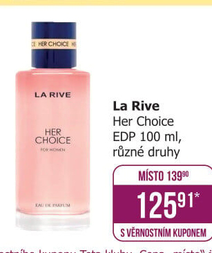 Parfémovaná voda dámská Her Choice La Rive