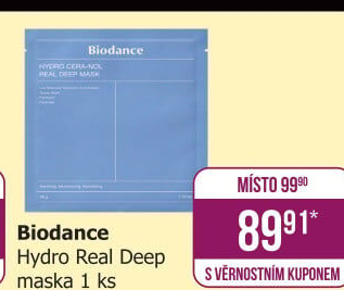 Pleťová maska Biodance