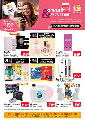 akční leták Teta drogerie 29.1.2026-10.2.2026