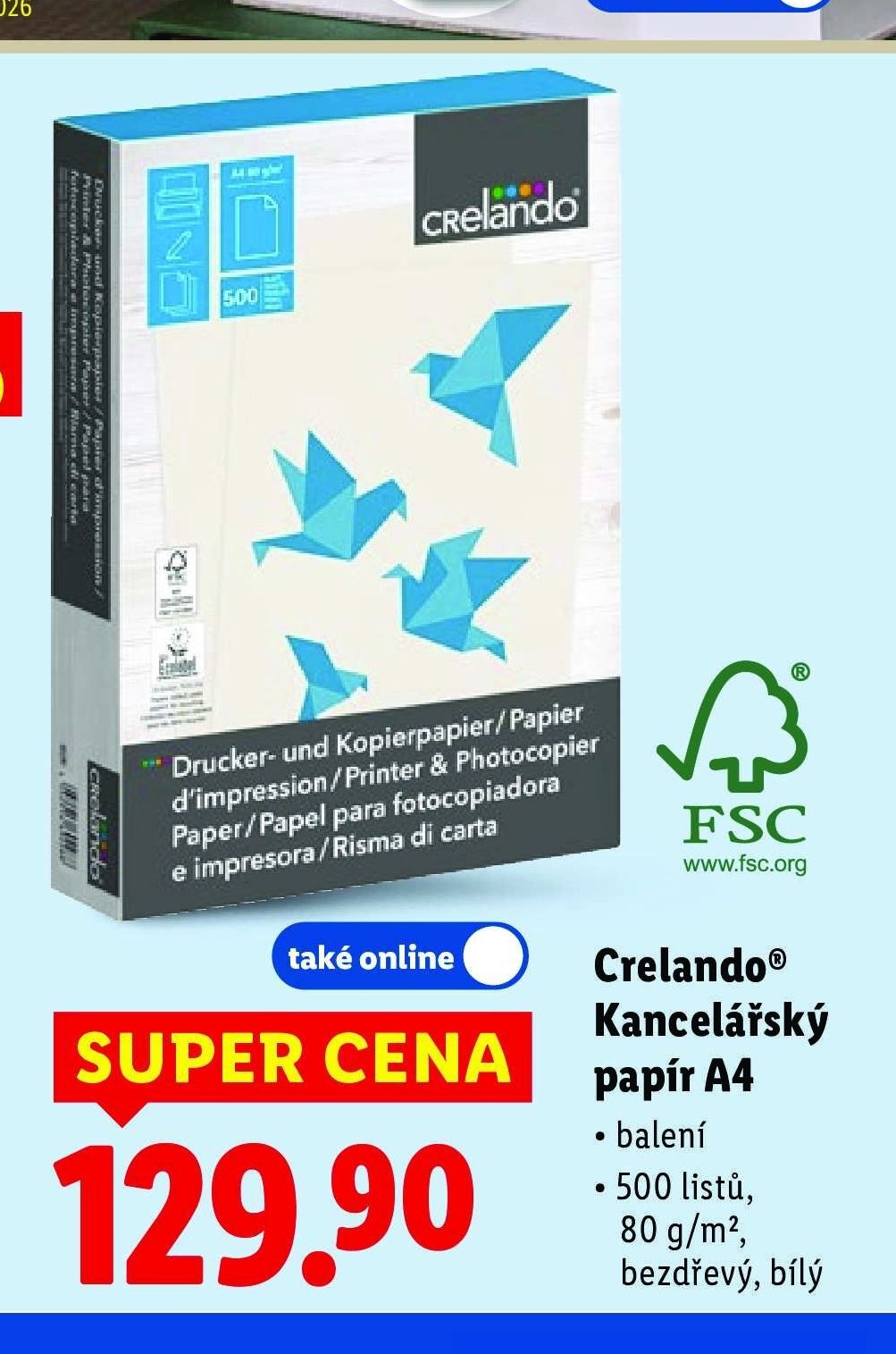 Crelando Kancelářský papír A4 - Lidl akcniletaky.com
