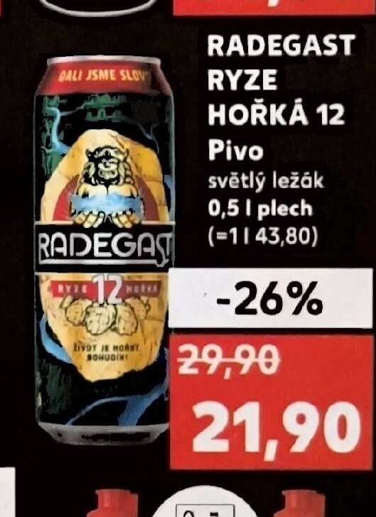 Radegast Ryze hořká 12 pivo