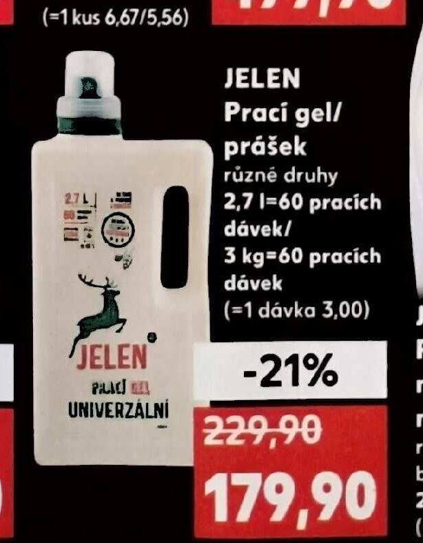 Jelen prací gel/prášek
