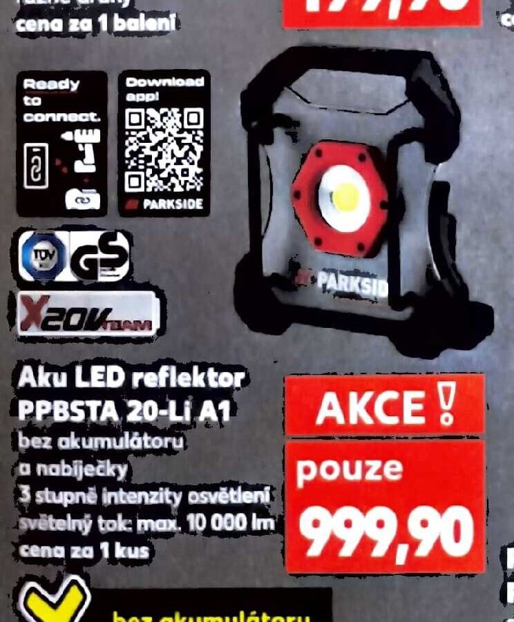 Aku LED reflektor PPBSTA 20-Li A1