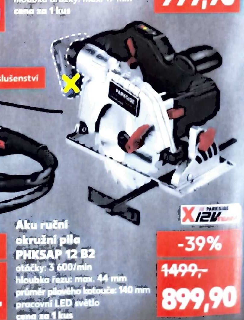 Aku ruční okružní pila PHKSAP 12 B2