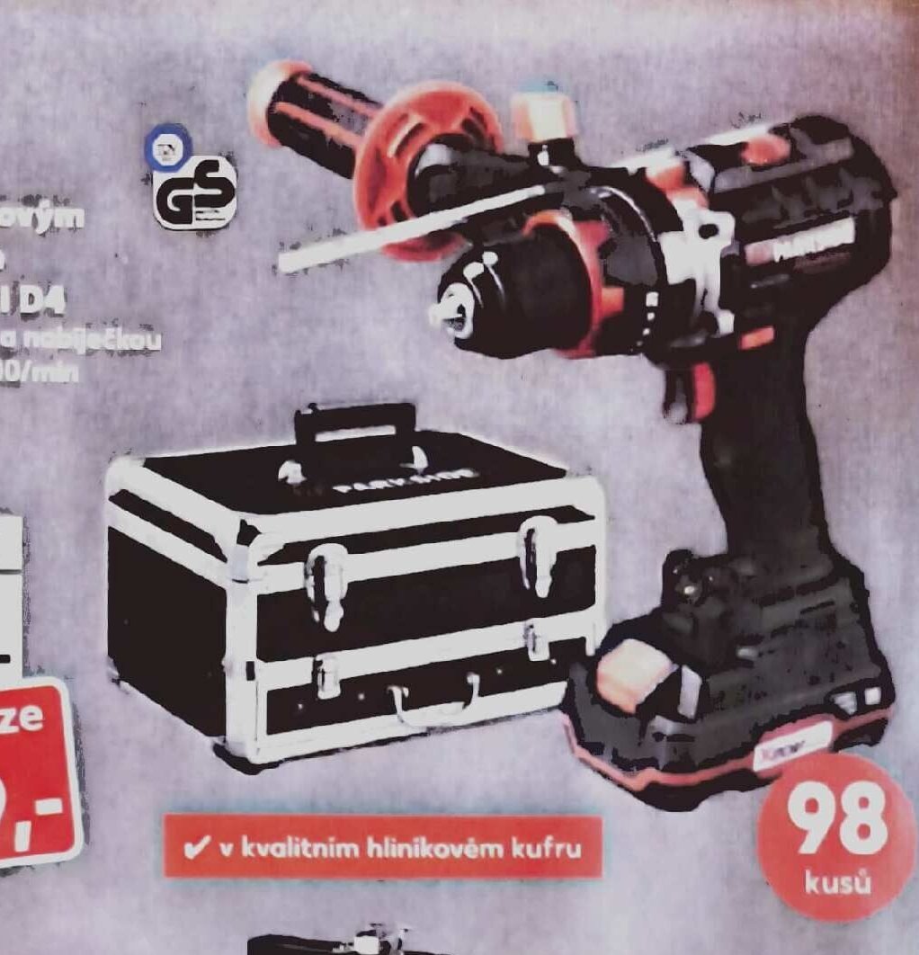 Sada s aku příklepovým šroubovákem PSBSAP 20 Li D4