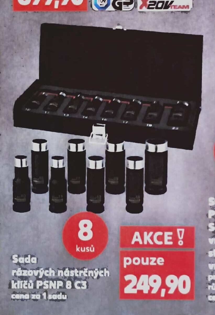 Sada rázových nástrčných klíčů PSNP 8 C3