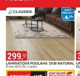 LAMINÁTOVÁ PODLAHA DUB NATURAL