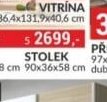 STOLEK 90x36x58 cm