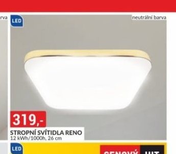 STROPNÍ SVÍTIDLO RENO 26 cm