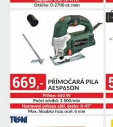 Přímočará pila AE5P65DN