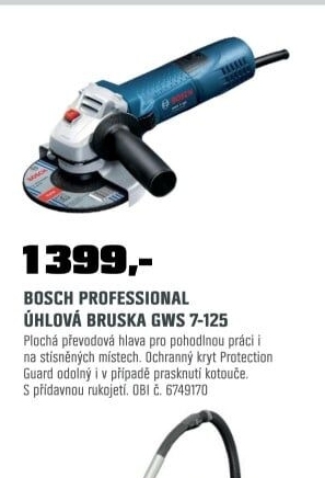 Bruska úhlová 125mmBosch GWS 7-125