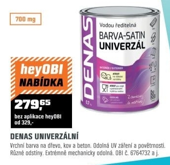 Denas uni mat 0610 krém