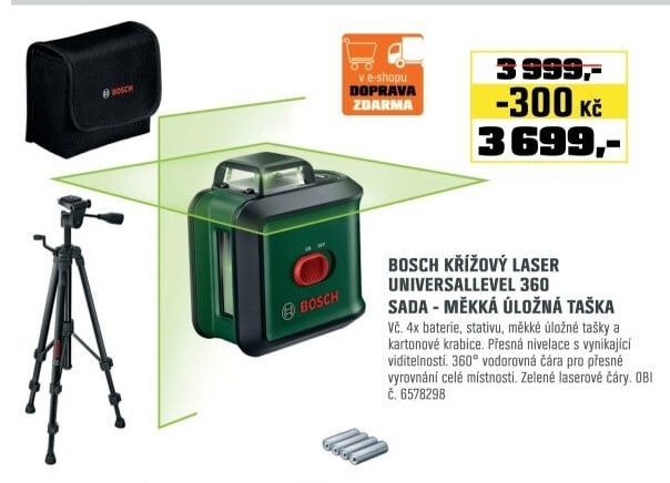 Laser křížovýUniLevel 360 Sada
