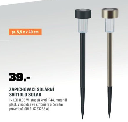 LED světlozápichsolárníčerná